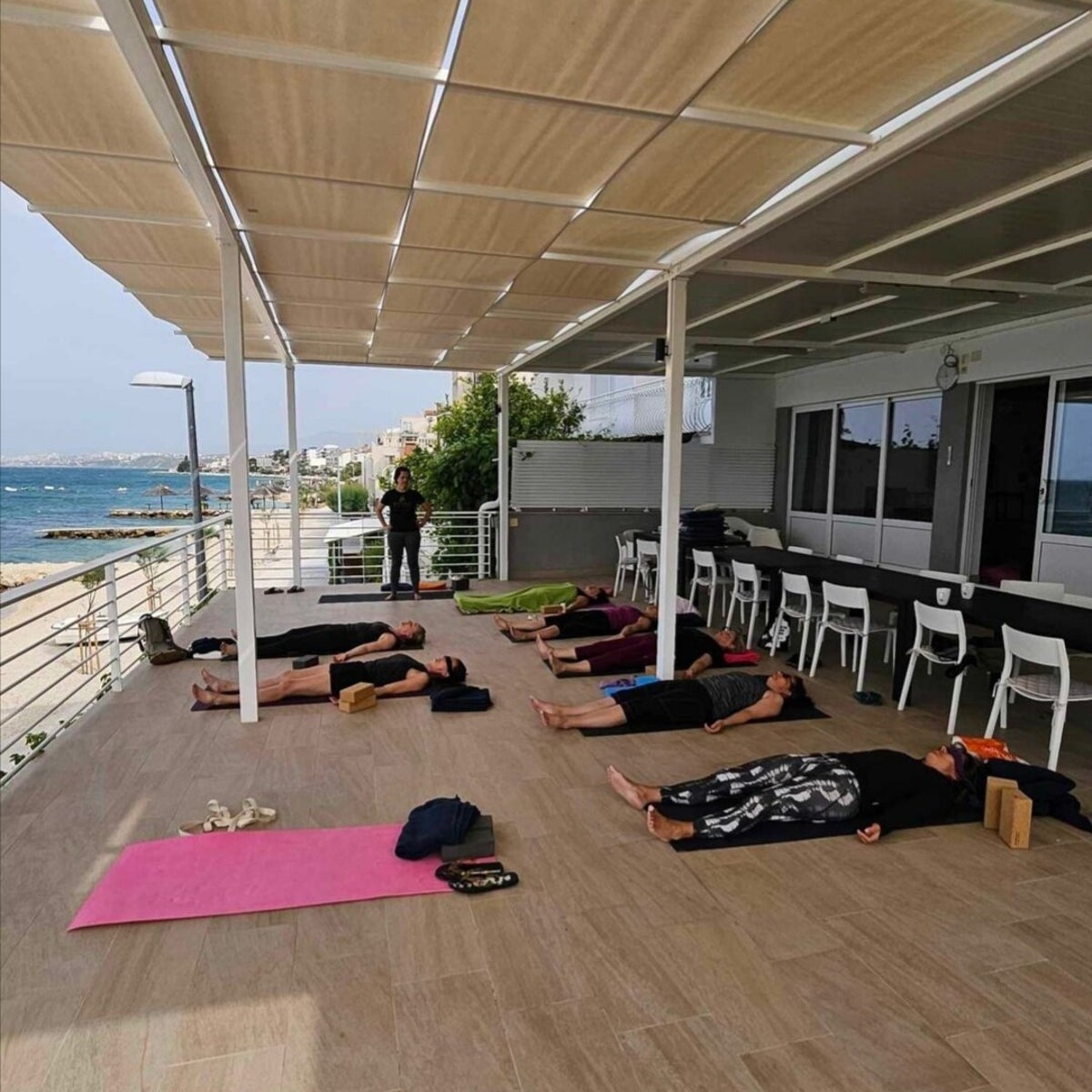 Morgenyoga på piren